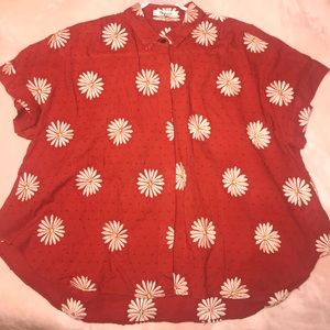 Madewell medium floral button down NWT